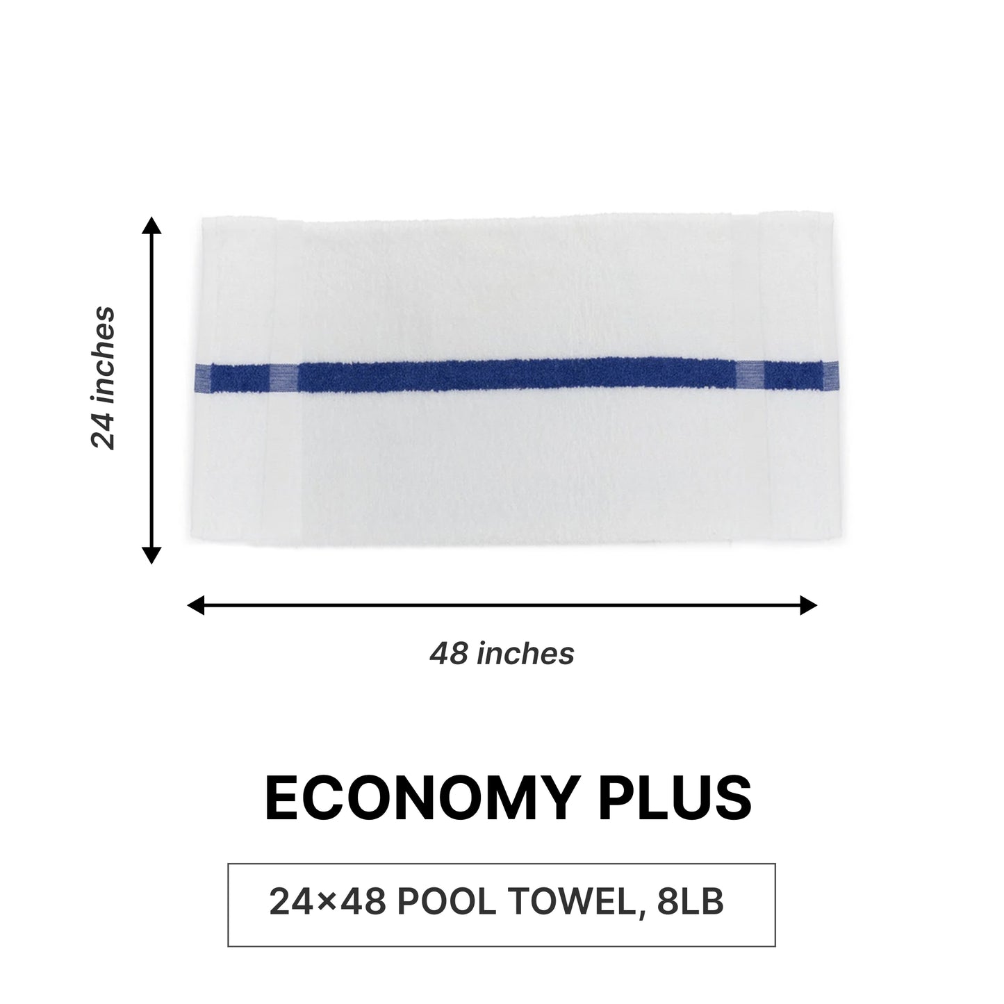 Pool Towel – 24x48" | 8 lb/Doz | Bluestripe