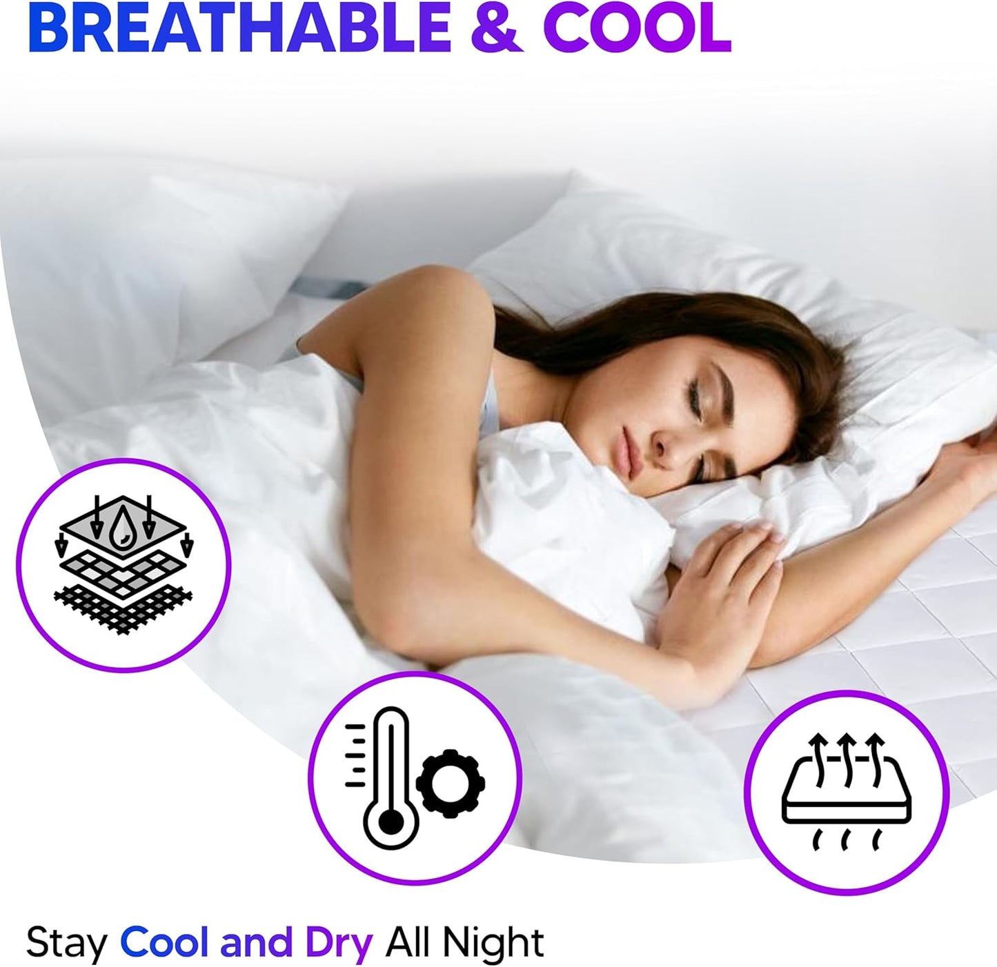 Mattress Pad - King-Size 78"x80"x15" (A/B) ELASTIC BAND