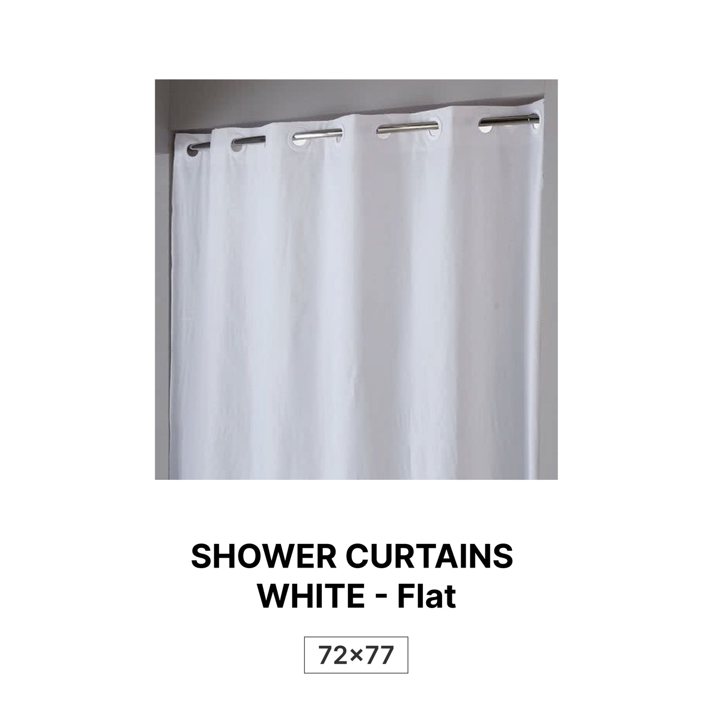 SHOWER CURTAIN WINDOW 72X77 - WHITE- WINDOW = 12PCS/ BOX