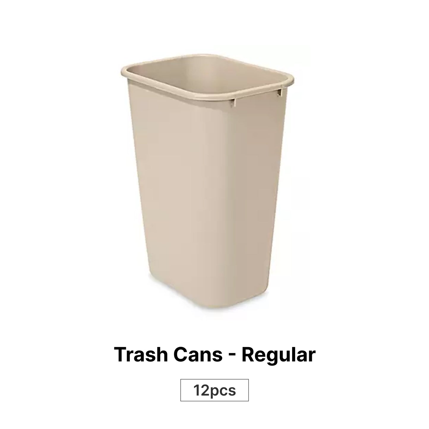 Trash Cans - Beige Color - 12/box 14 qt