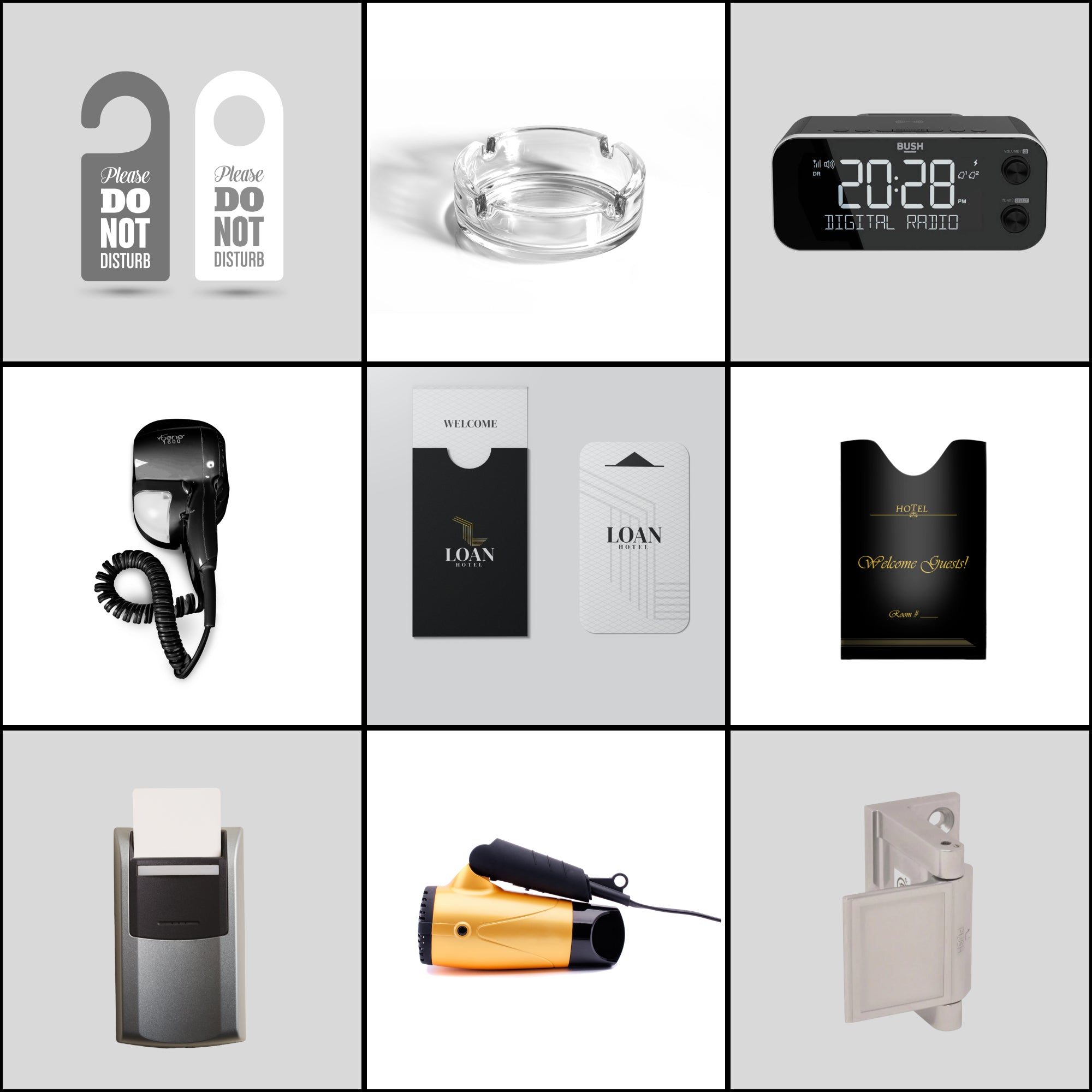Room Essentials/ Envelops/ DND Signs/ Ashtray /etc– expressupplies