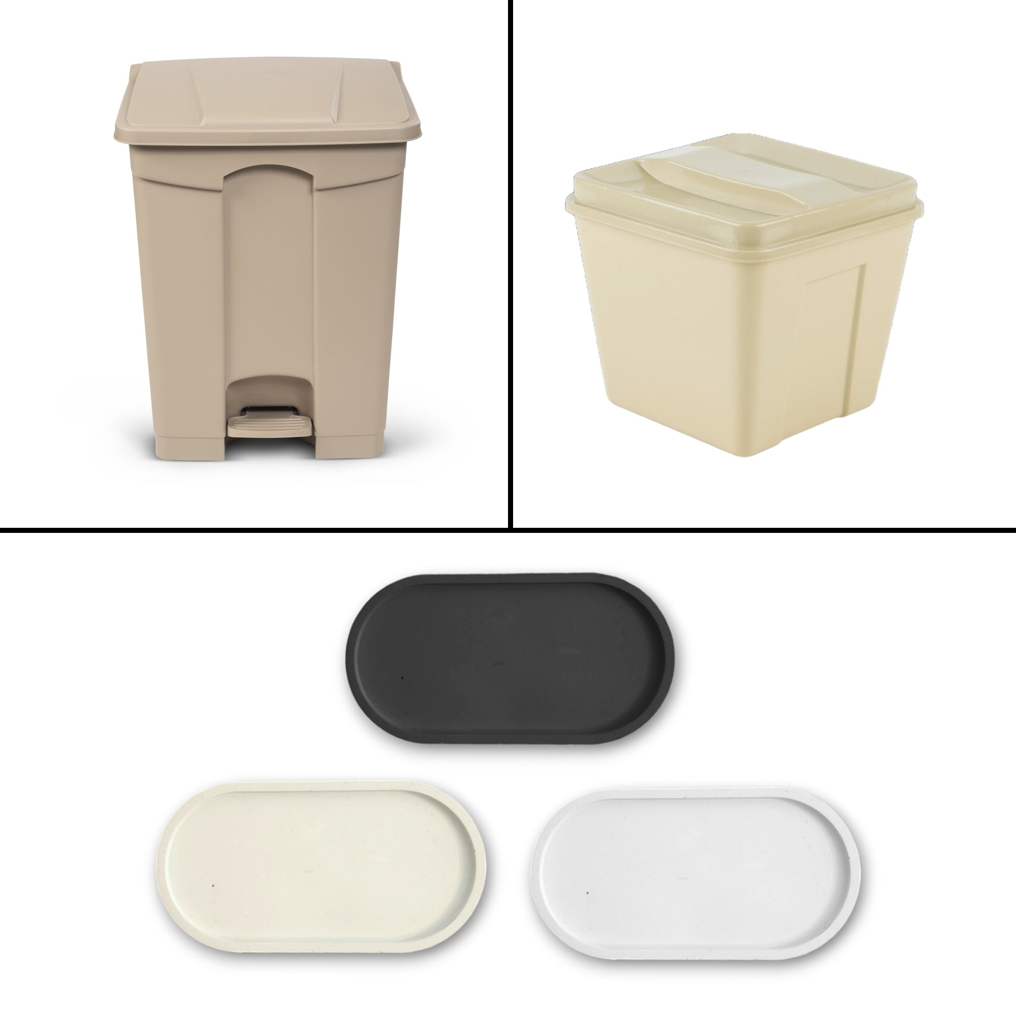 Plastic Trash Can/ Buckets/ Trays