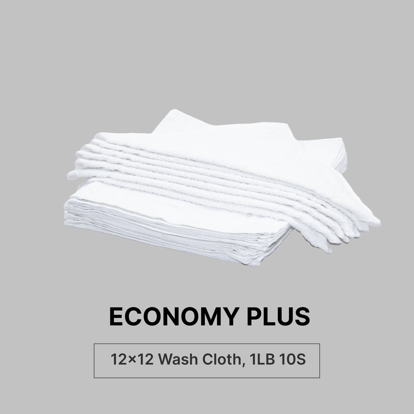 12x12 Wash Cloth 1LB [ECONOMY PLUS], 50dz/Bale-White