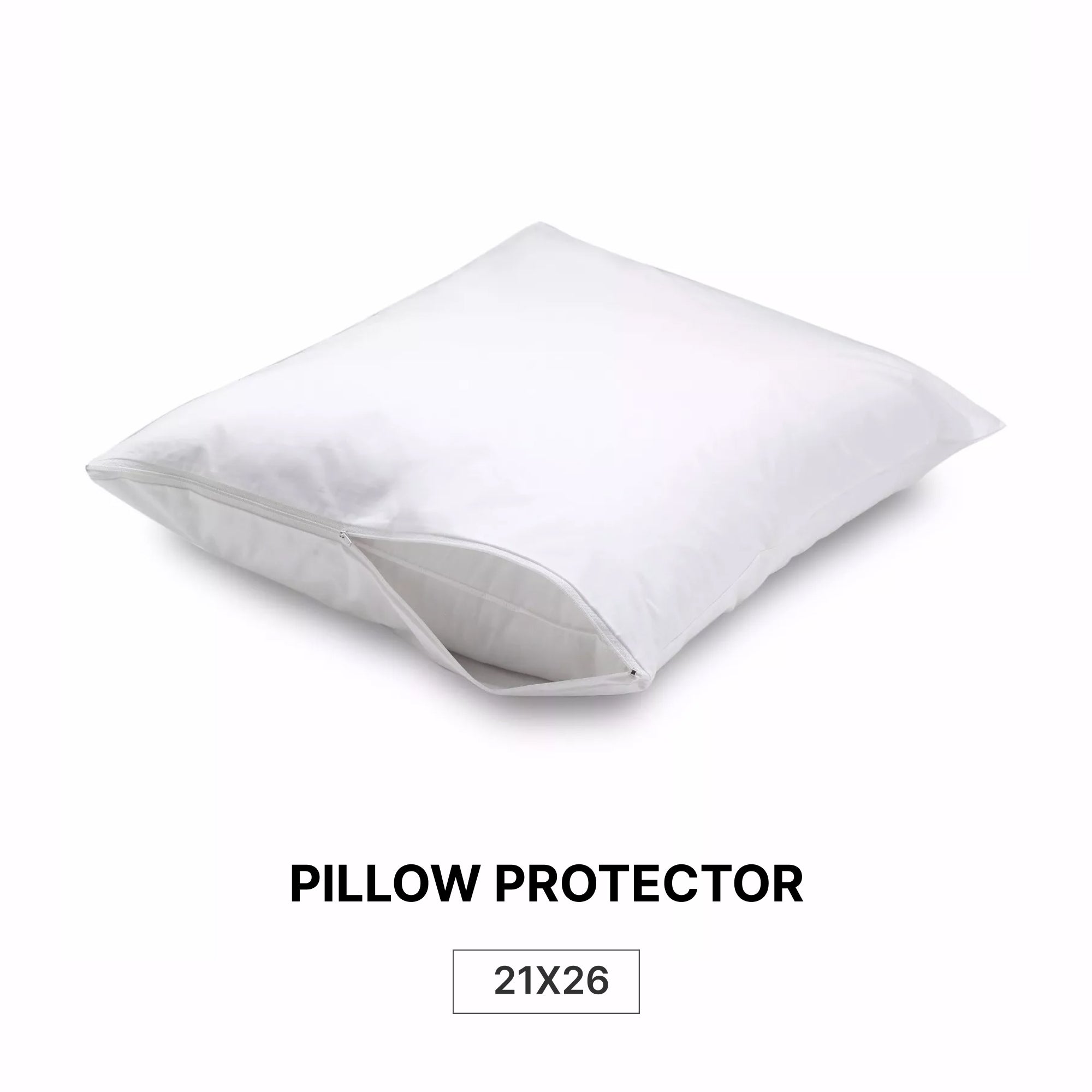 PILLOW PROTECTOR ZIPPERED -  21X26 12PCS IN POLY