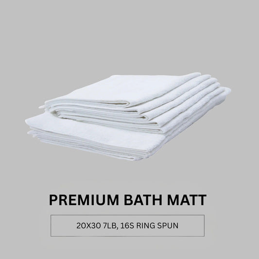 20x30 7LB BATH MATT, 16S RING SPUN/ 5DZ/BALE- [PREMIUM]