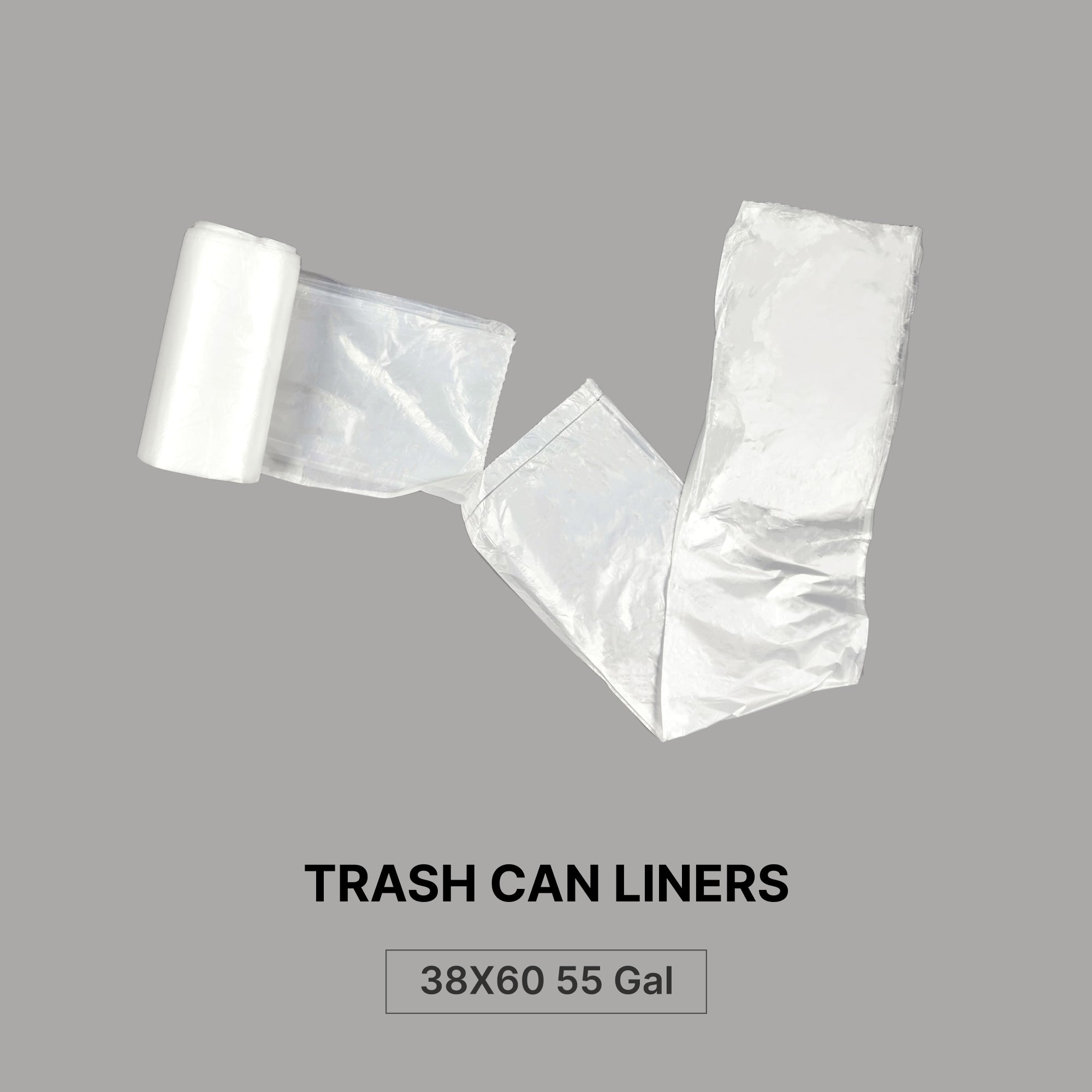 TRASH CAN LINERS - 38X60 55 Gal