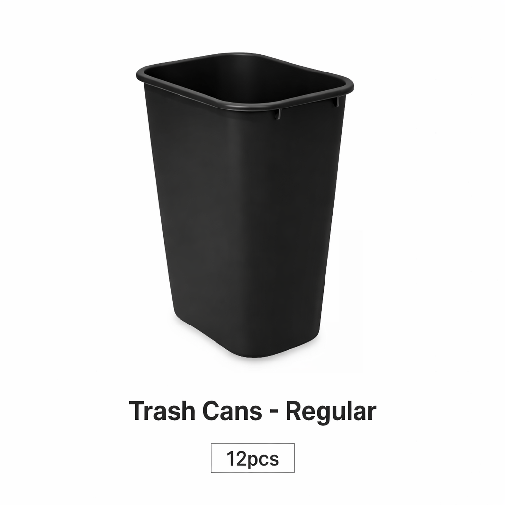 Trash Cans - Black Color - 12/box 14 qt