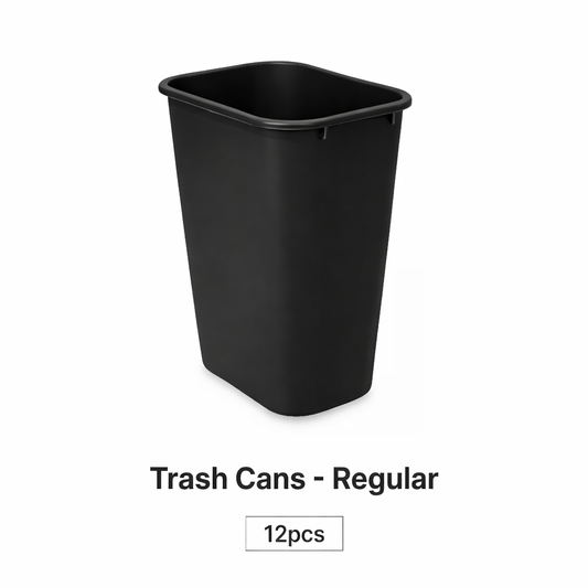 Trash Cans - Black Color - 12/box 14 qt